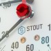 Stout Термоманометр аксиальный в комплекте с автомат. запорным клапаном. Корпус Dn 80 мм 1/2" 10 Bar